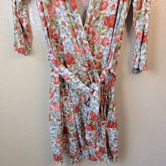 Posh Peanut Alma Maternity Postpartum Bamboo Renia Floral Robe Size L/XL - Picture 7 of 10